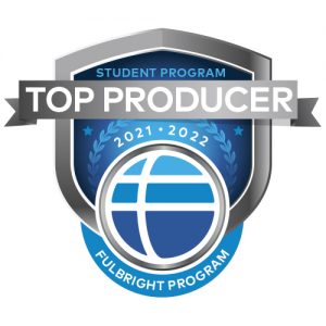 Fulbright Student Top Producer 21-22 Badge